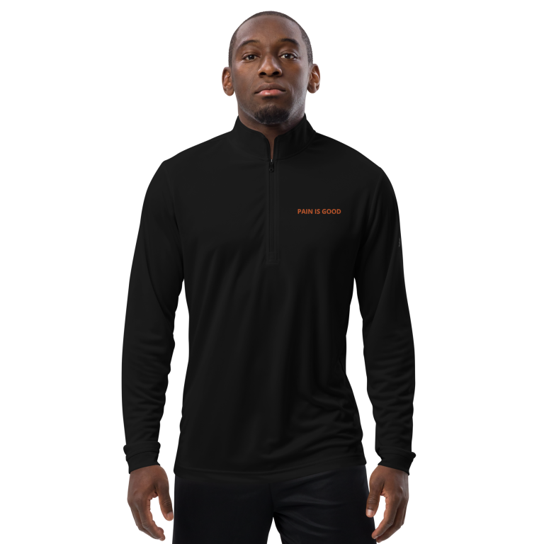 adidas quarter zip pullover black front 66544b208941a