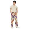 Check Stripes Men's Wide-leg Pants