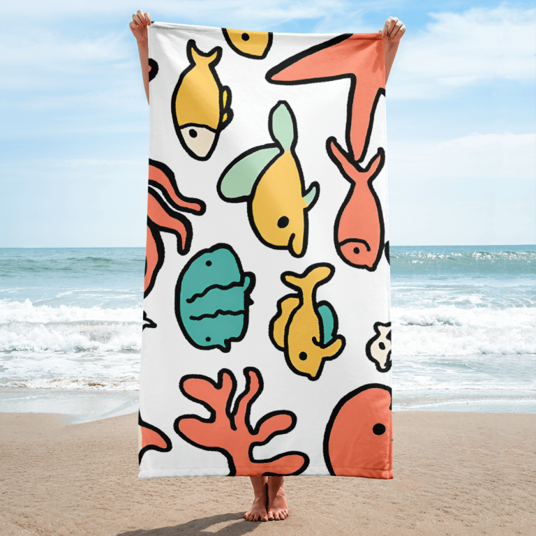 sublimated towel white 30x60 beach 6651705f7edb7