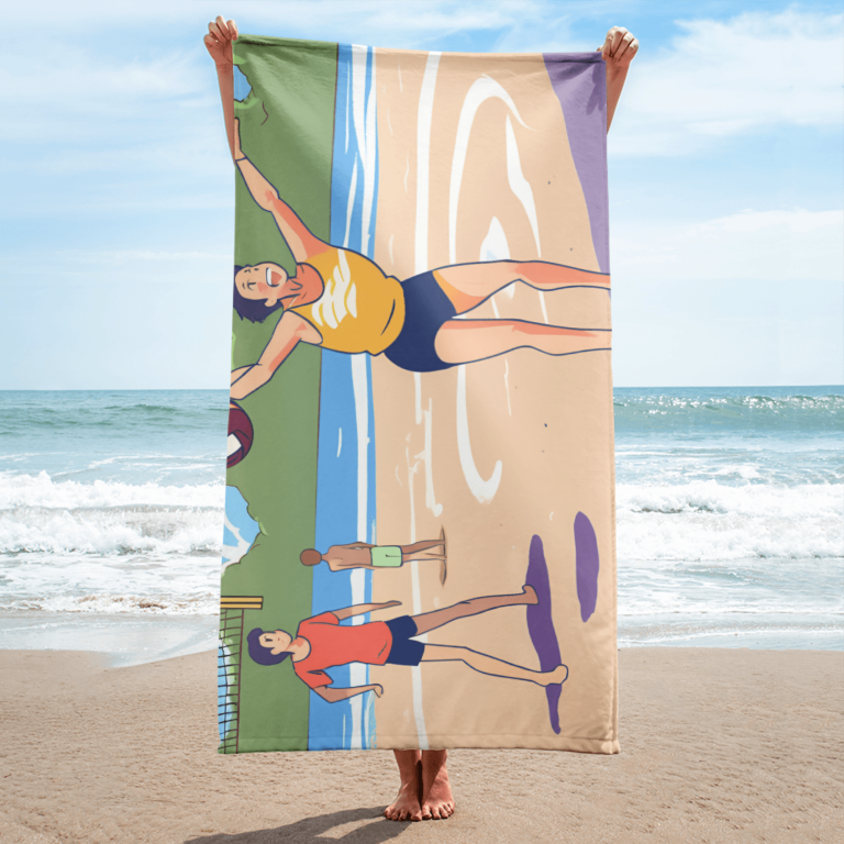sublimated towel white 30x60 beach 665177602cc00